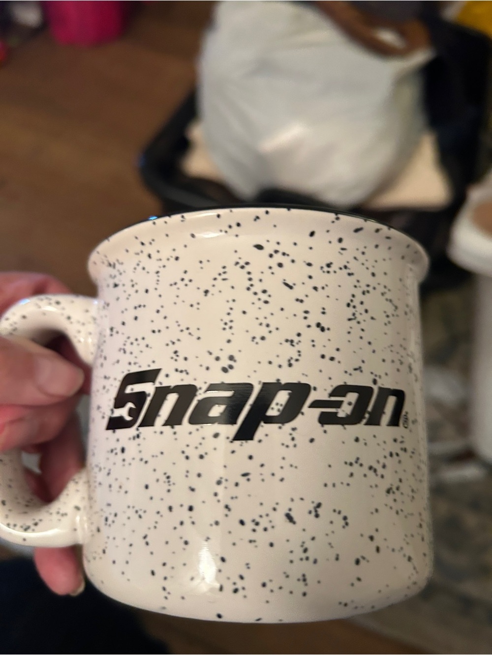two ceramic snap on mugs